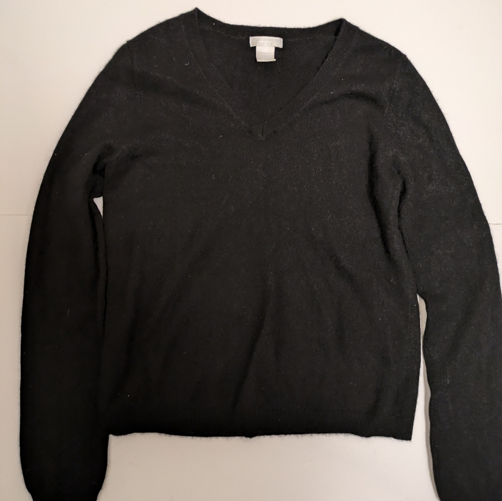 WORTHINGTON  Cashmere Brown V Neck Cashmere Sweater SIZE LARGE